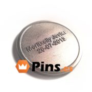 Monedas personalizados acabado plata